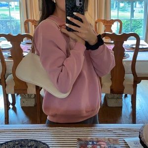 JW PEI Crocodile Cream Shoulder Bag